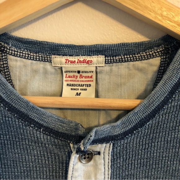 Lucky Brand - M - True Indigo Henley - Picture 3 of 9